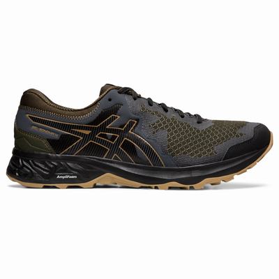 Asics Gel-Sonoma 4 - Miesten Polkujuoksukengät - Oliivinvihreä/Mustat